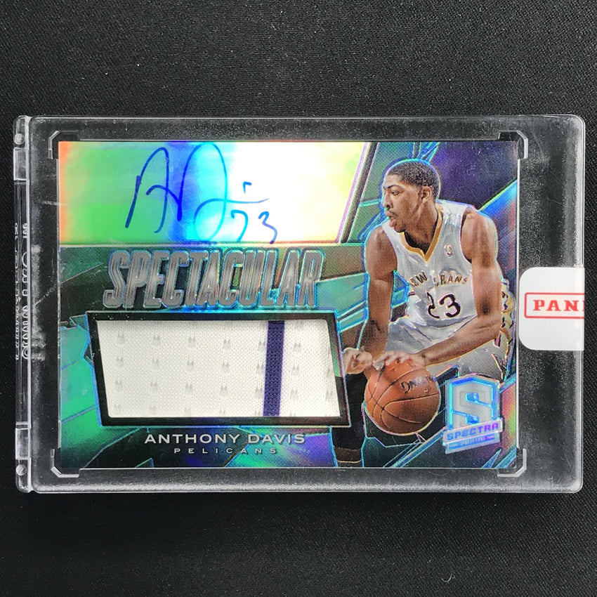 2013-14 Spectra ANTHONY DAVIS Spectacular Jersey Auto 20/20-Cherry Collectables