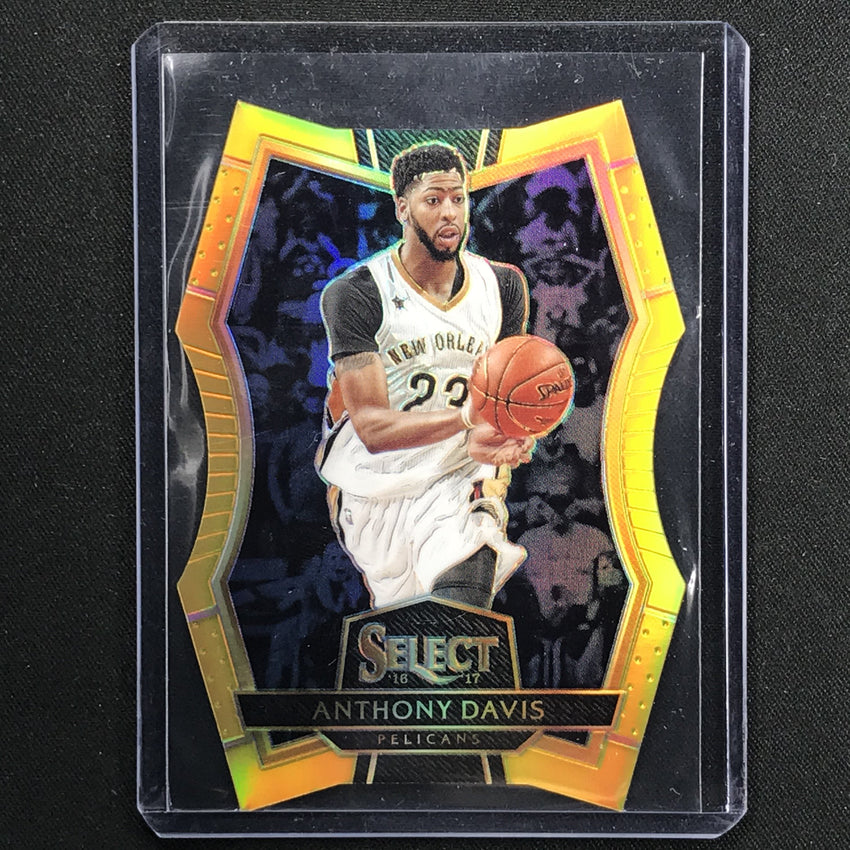 2016-17 Select ANTHONY DAVIS Gold Die Cut Prizm 4/10-Cherry Collectables