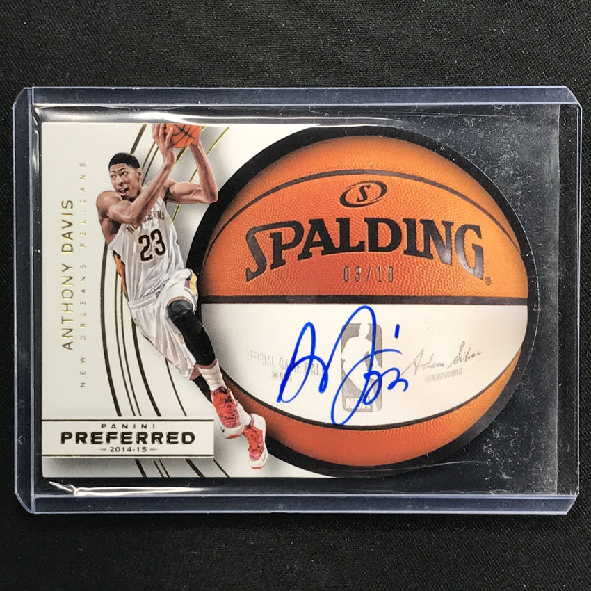 2014-15 Preferred ANTHONY DAVIS Die Cut Gold Auto 3/10-Cherry Collectables