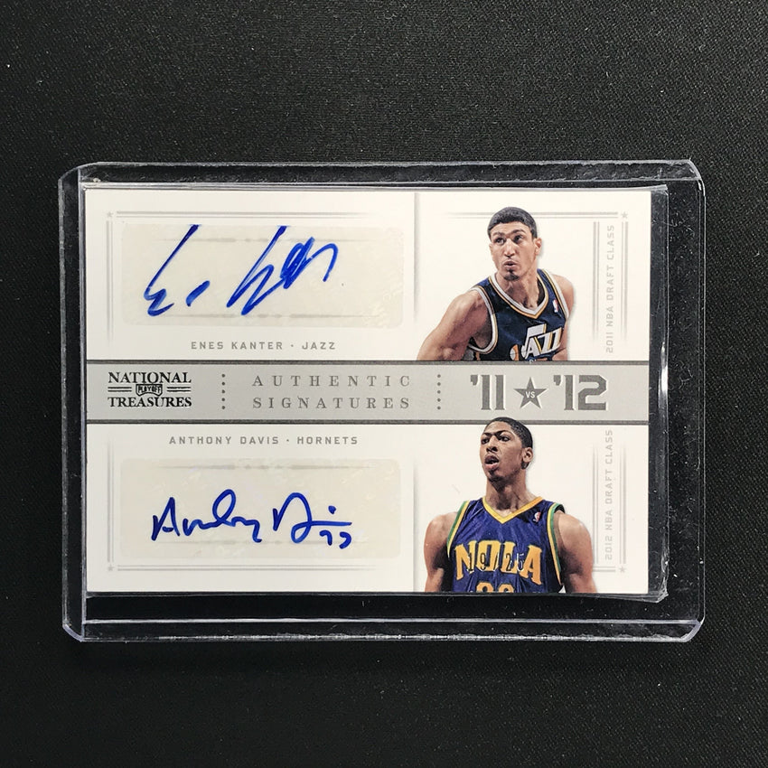 2012-13 National Treasures ENES KANTER ANTHONY DAVIS Rookie Auto 19/25-Cherry Collectables