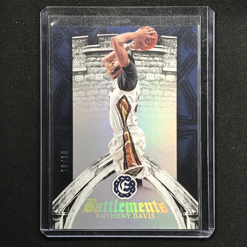2016-17 Excalibur ANTHONY DAVIS Battlements Gold 10/10-Cherry Collectables
