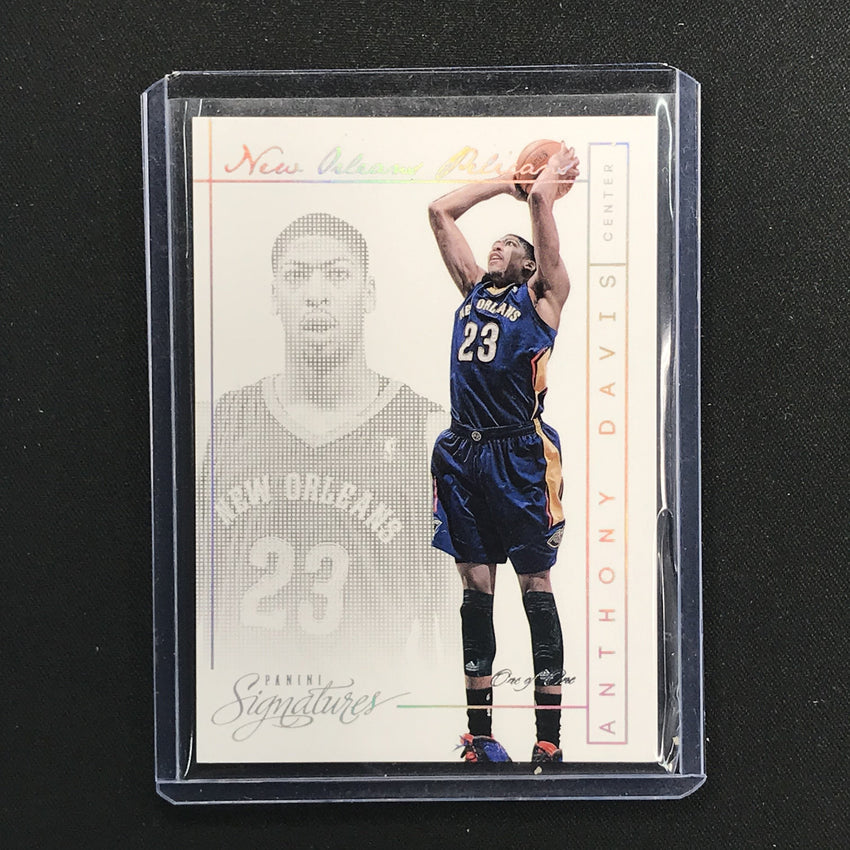 2013-14 Signatures ANTHONY DAVIS Platinum Base 1/1 #50-Cherry Collectables
