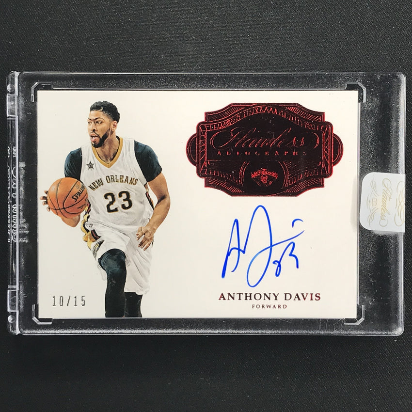 2016-17 Flawless ANTHONY DAVIS Autographs Ruby 10/15-Cherry Collectables