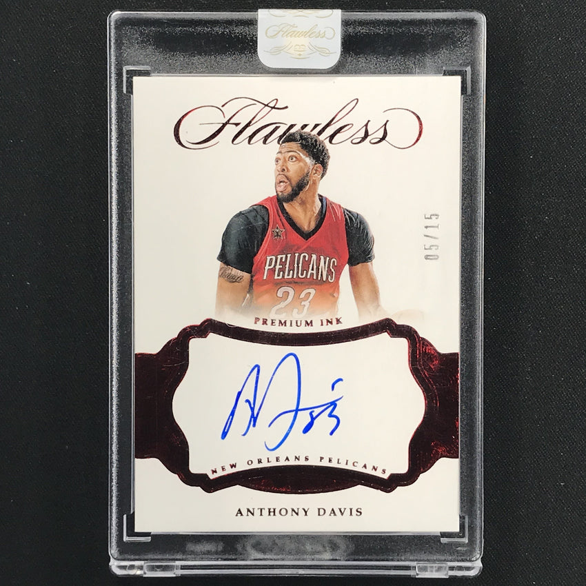 2016-17 Flawless ANTHONY DAVIS Premium Ink Ruby 5/15-Cherry Collectables