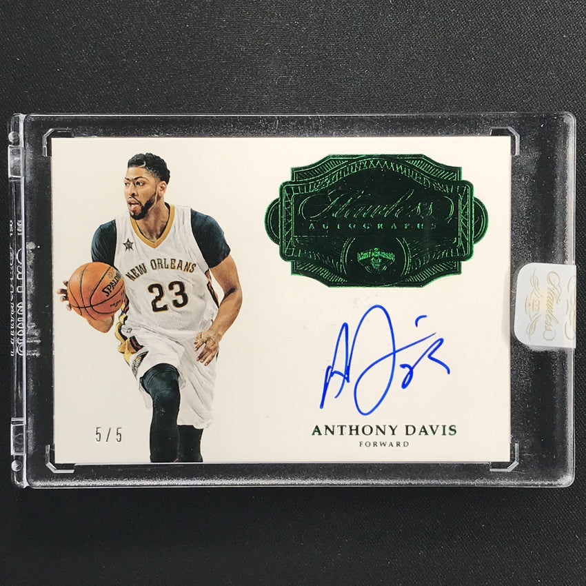 2016-17 Flawless ANTHONY DAVIS Flawless Autographs Green 5/5-Cherry Collectables