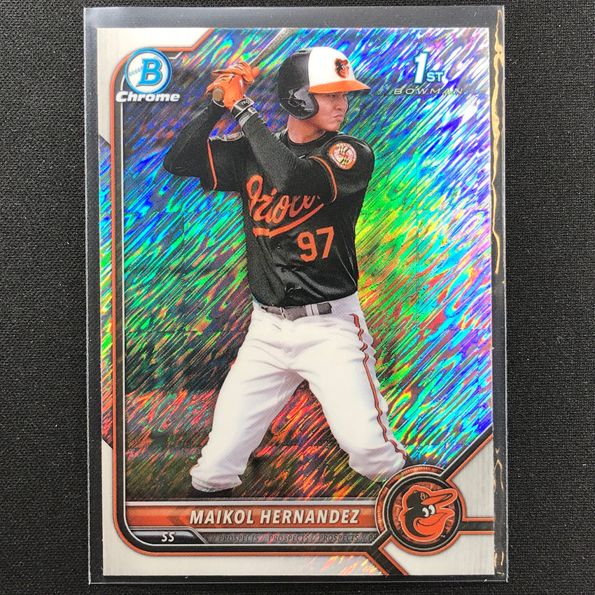 2022 Bowman Chrome MAIKOL HERNANDEZ 1st Bowman Prospect Shimmer Refractor #155