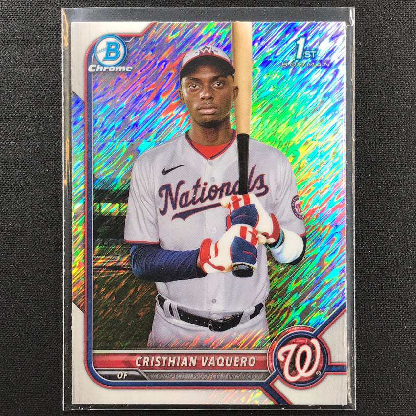 2022 Bowman Chrome CRISTHIAN VAQUERO 1st Bowman Prospect Shimmer Refractor #157