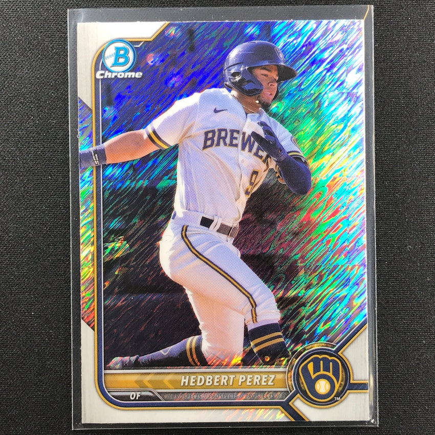 2022 Bowman Chrome HEDBERT PEREZ Bowman Prospect Shimmer Refractor #162