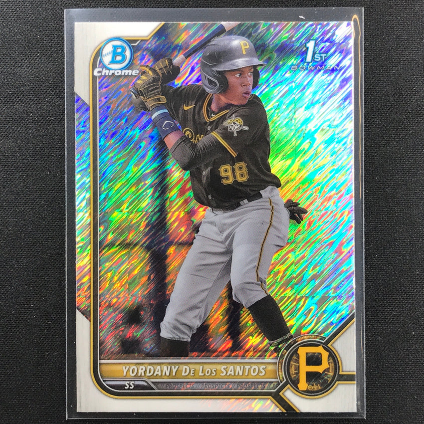 2022 Bowman Chrome YORDANY DE LOS SANTOS 1st Bowman Prospect Shimmer #166