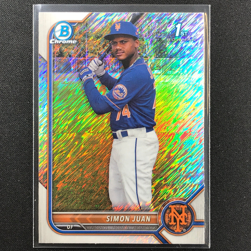 2022 Bowman Chrome SIMON JUAN 1st Bowman Prospect Shimmer Refractor #170