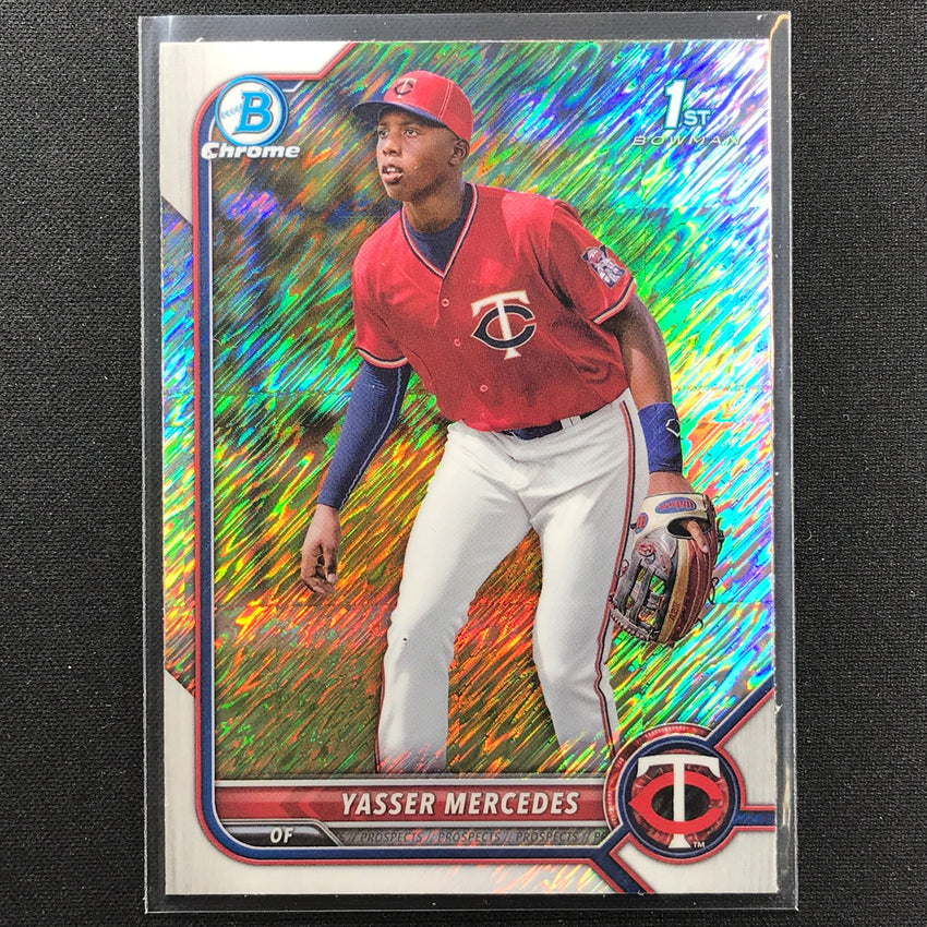 2022 Bowman Chrome YASSER MERCEDES 1st Bowman Prospect Shimmer Refractor #171