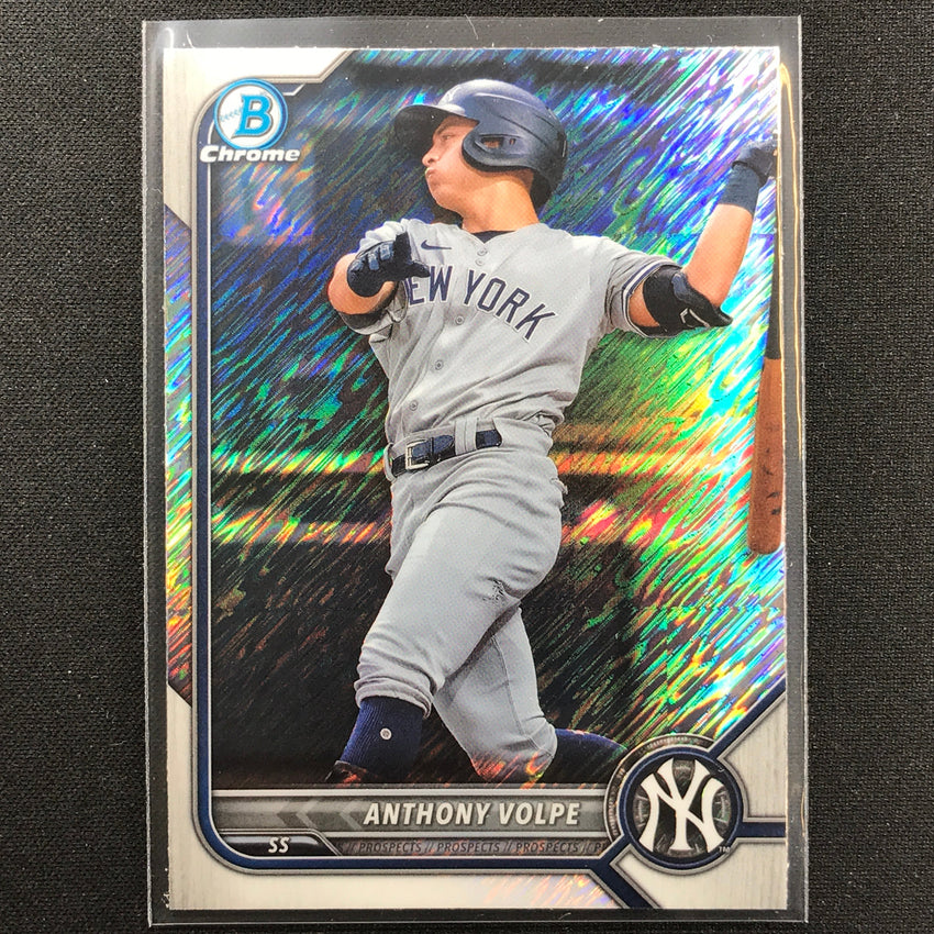 2022 Bowman Chrome Anthony Volpe Bowman Prospect Shimmer Refractor No 182