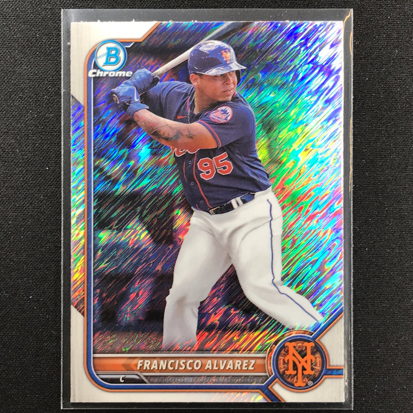2022 Bowman Chrome Francisco Alvarez Bowman Prospect Shimmer Refractor No 184