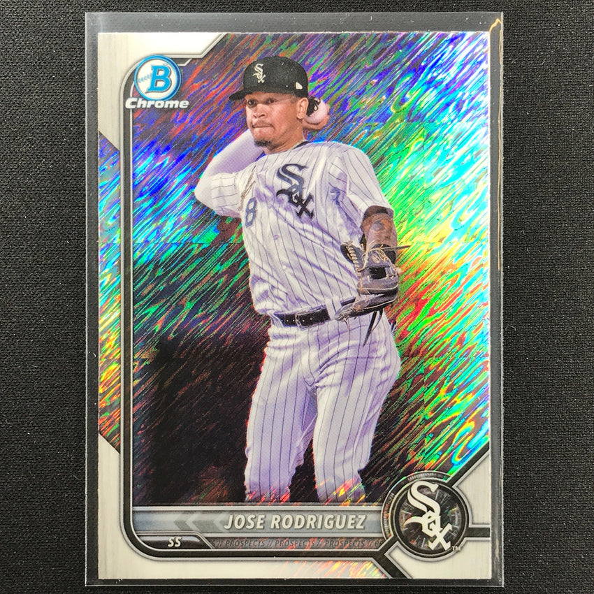 2022 Bowman Chrome JOSE RODRIGUEZ Bowman Prospect Shimmer Refractor #185