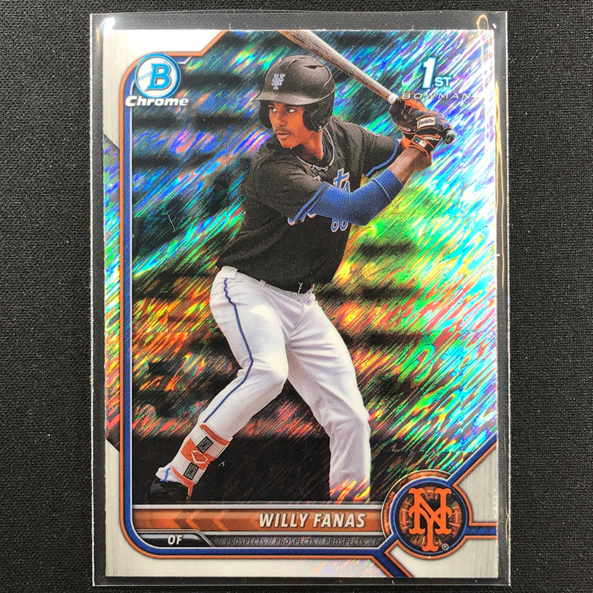 2022 Bowman Chrome WILLY FANAS 1st Bowman Prospect Shimmer Refractor #196