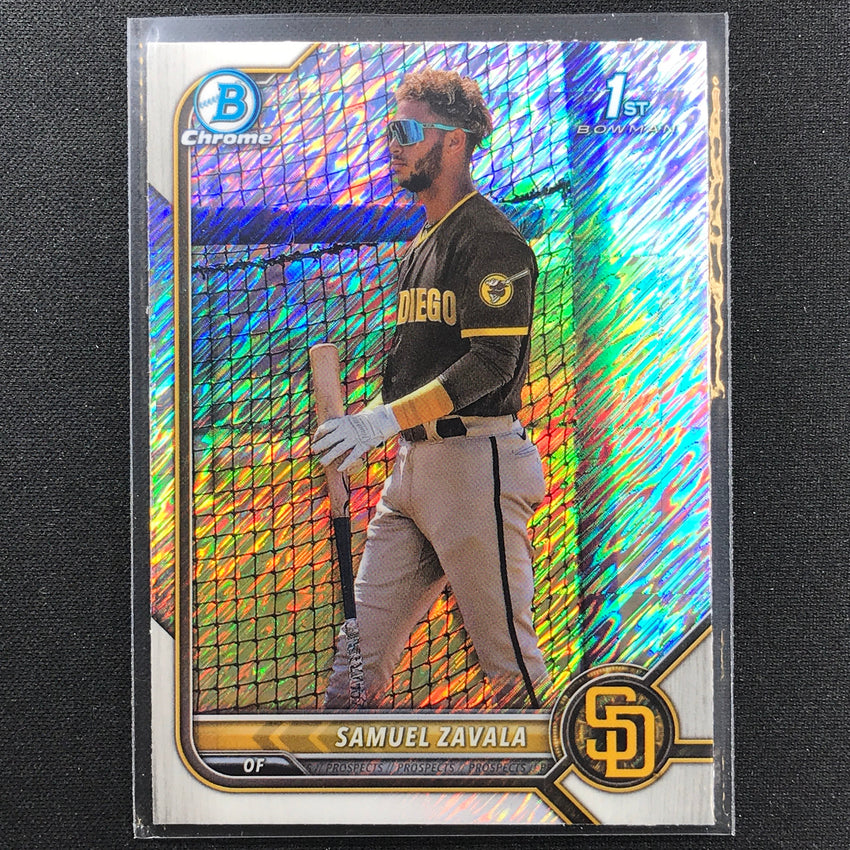 2022 Bowman Chrome SAMUEL ZAVALA 1st Bowman Prospect Shimmer Refractor #203