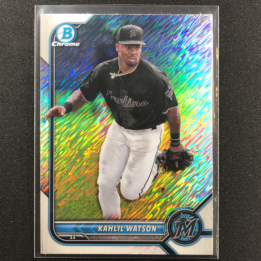 2022 Bowman Chrome KHALIL WATSON Bowman Prospect Shimmer Refractor #211