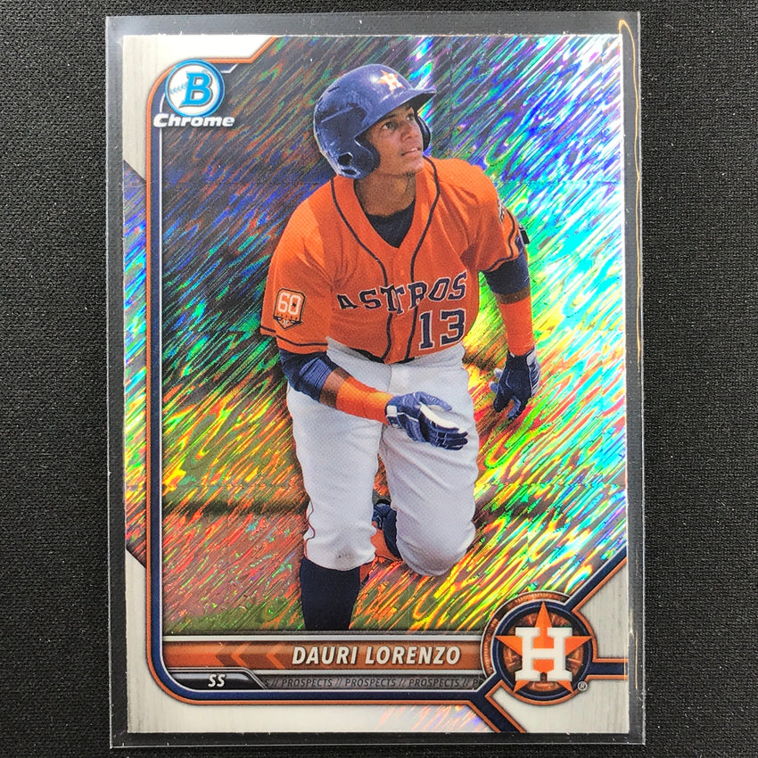 2022 Bowman Chrome DAURI LORENZO Bowman Prospect Shimmer Refractor #217