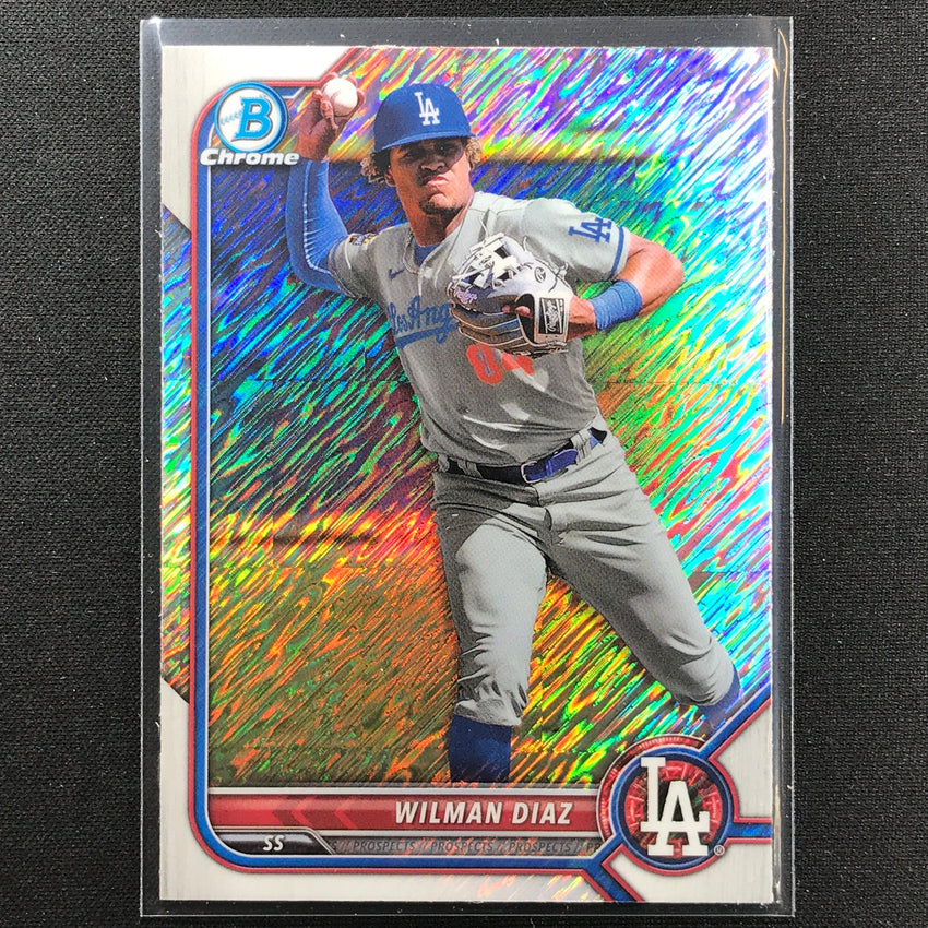 2022 Bowman Chrome WILMAN DIAZ Bowman Prospect Shimmer Refractor #239