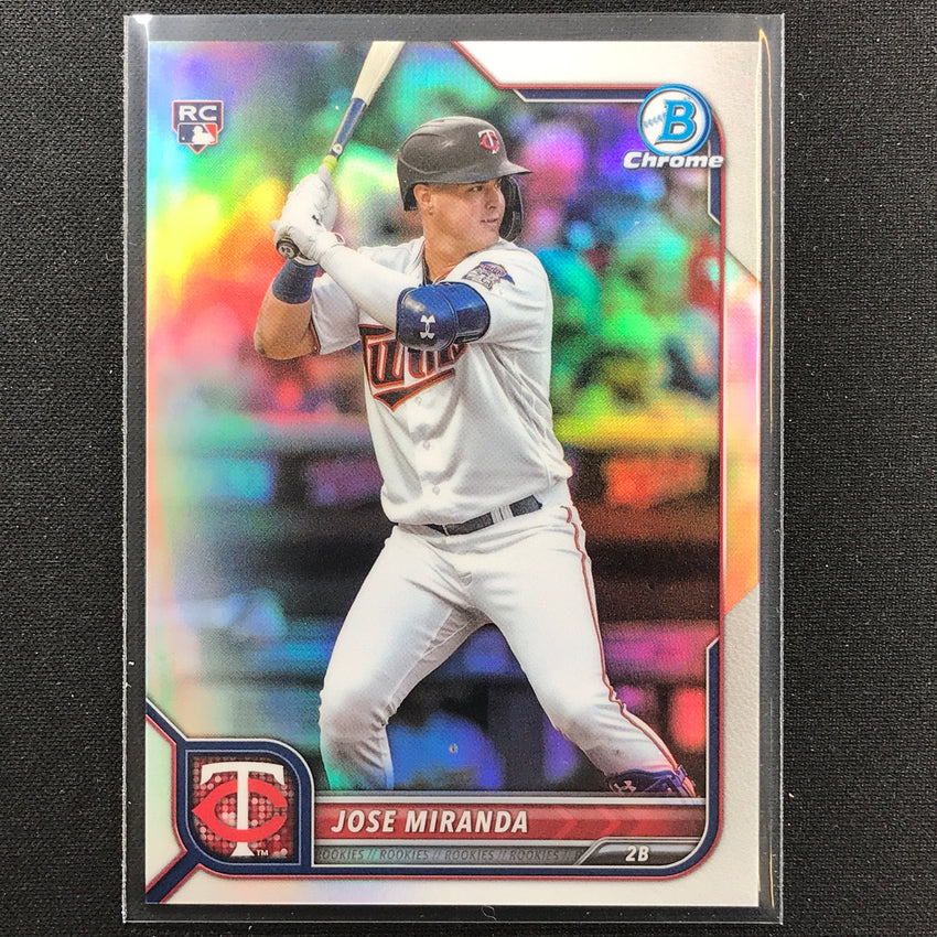 2022 Bowman Chrome Jose Miranda Rookie Base Refractor /499