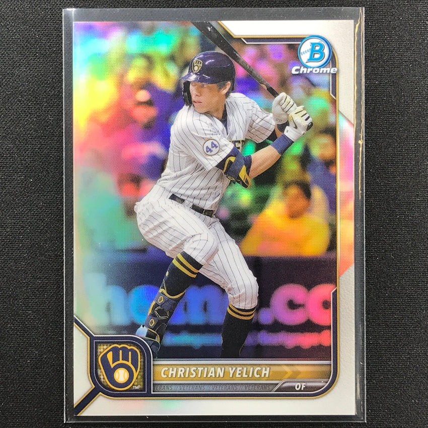 2022 Bowman Chrome Christian Yelich Base Refractor /499