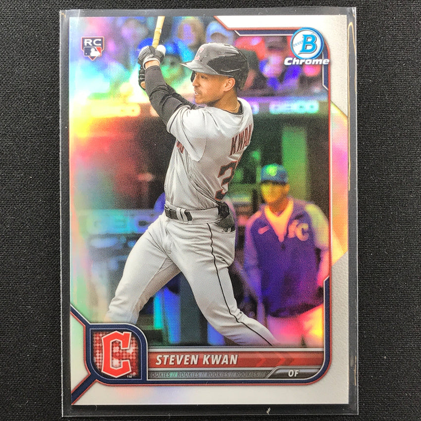 2022 Bowman Chrome Steven Kwan Rookie Base Refractor /499