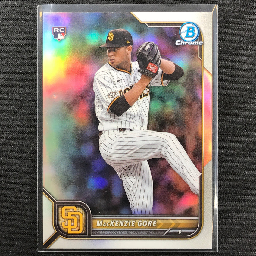 2022 Bowman Chrome Mackenzie Gore Rookie Base Refractor /499