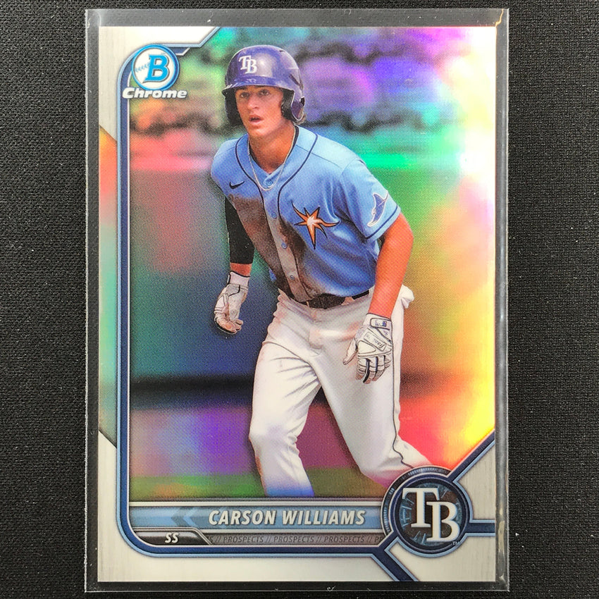 2022 Bowman Chrome Carson Williams Bowman Prospect Base Refractor /499