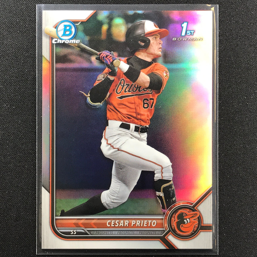 2022 Bowman Chrome Cesar Prieto 1st Bowman Prospect Base Refractor /499