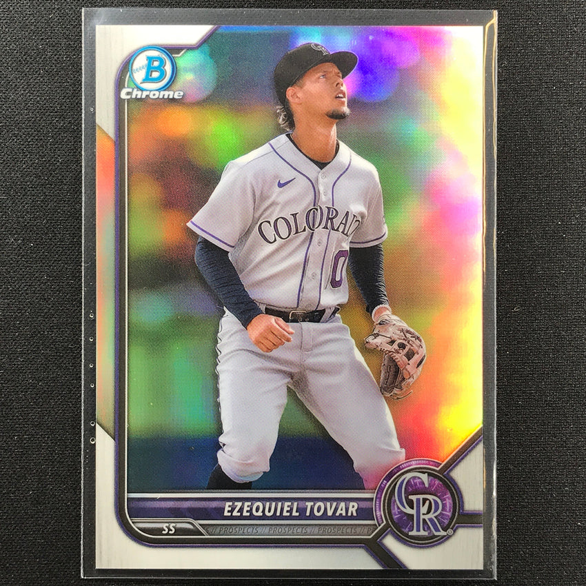 2022 Bowman Chrome Ezequiel Tovar Bowman Prospect Base Refractor /499