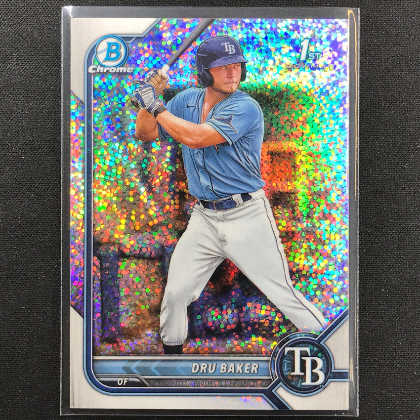 2022 Bowman Chrome Dru Baker 1st Bowman Prospect Speckle Refractor /299