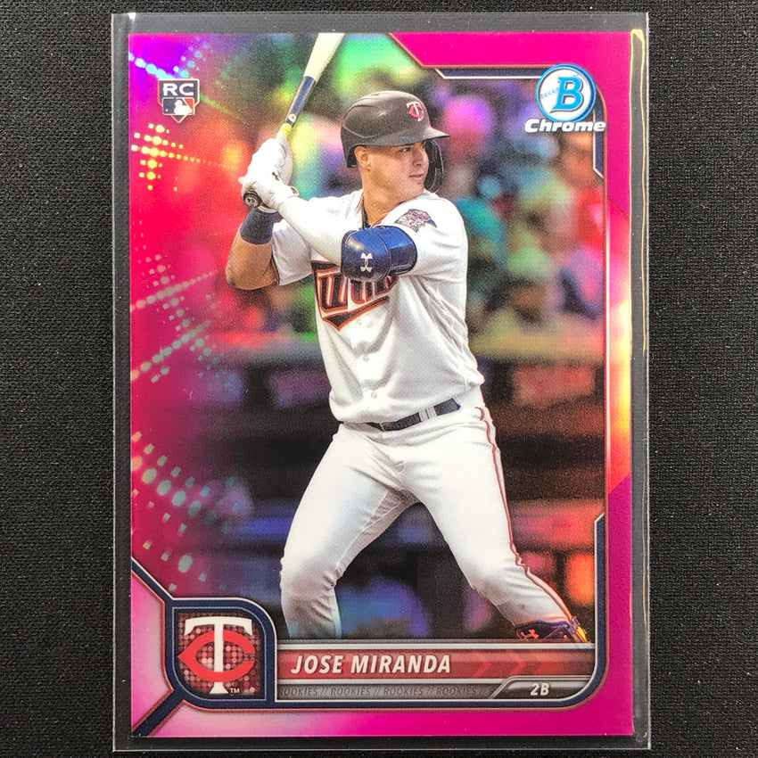 2022 Bowman Chrome Jose Miranda Rookie Fuchsia Refractor /299