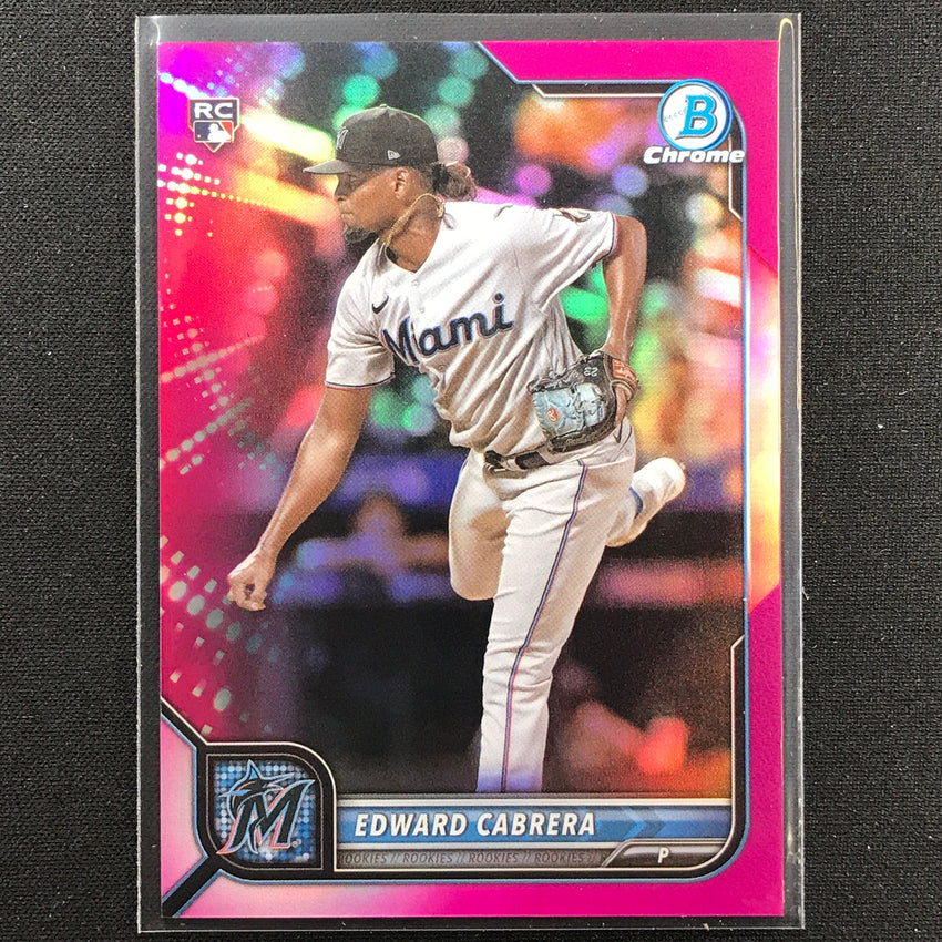 2022 Bowman Chrome Edward Cabrera Rookie Fuchsia Refractor /299