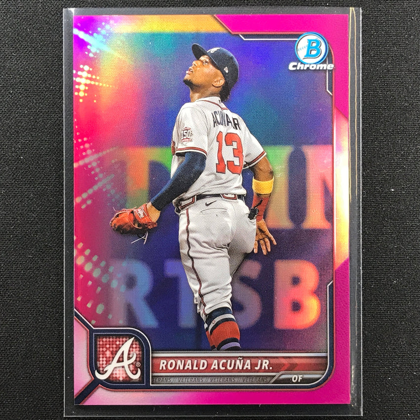 2022 Bowman Chrome Ronald Acuna Jr. Fuchsia Refractor /299