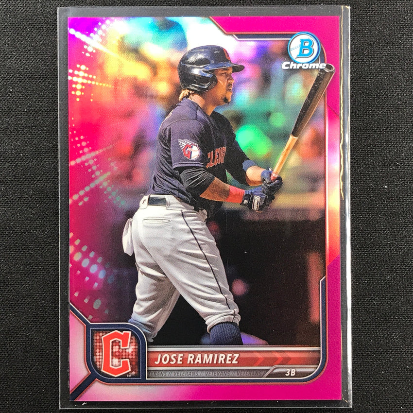 2022 Bowman Chrome Jose Ramirez Fuchsia Refractor /299