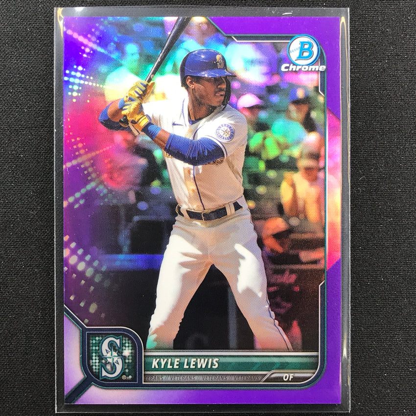 2022 Bowman Chrome Kyle Lewis Purple Refractor /250