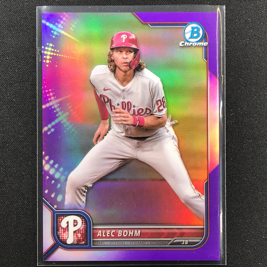2022 Bowman Chrome Alec Bohm Purple Refractor /250