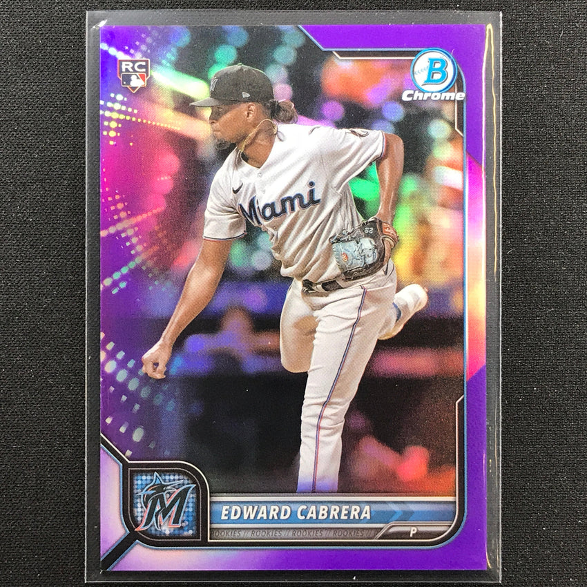 2022 Bowman Chrome Edward Cabrera Rookie Purple Refractor /250