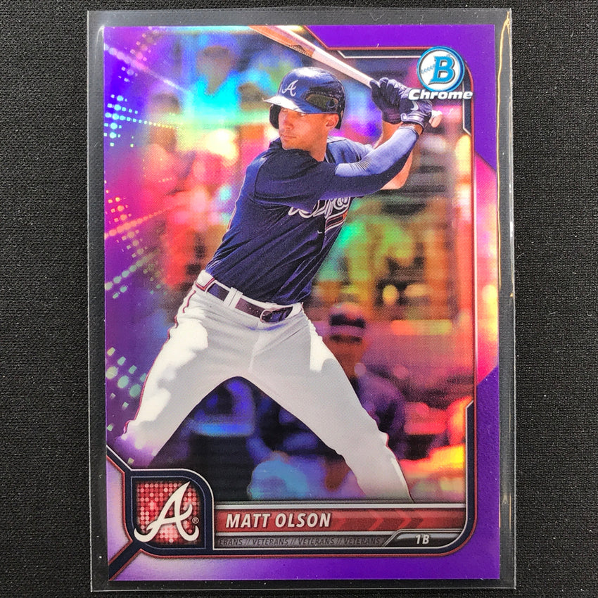 2022 Bowman Chrome Matt Olson Purple Refractor /250