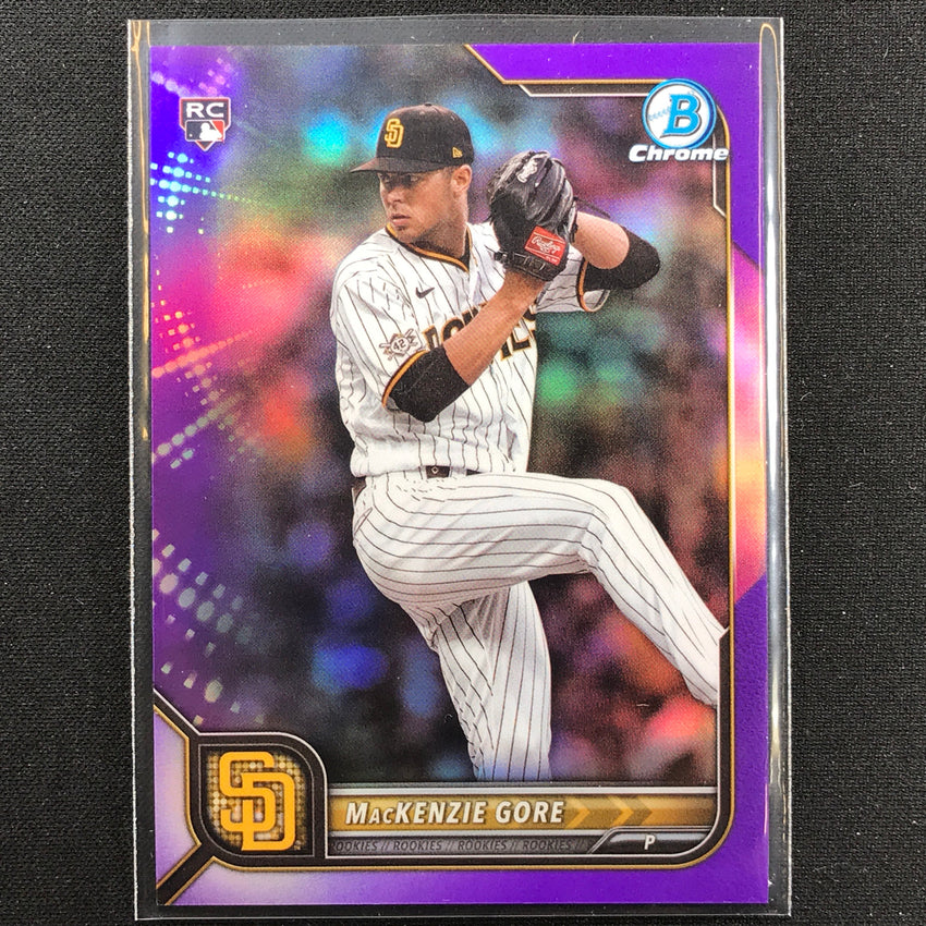 2022 Bowman Chrome Mackenzie Gore Rookie Purple Refractor /250