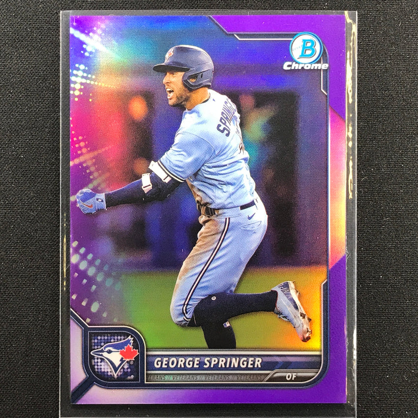 2022 Bowman Chrome George Springer Purple Refractor /250