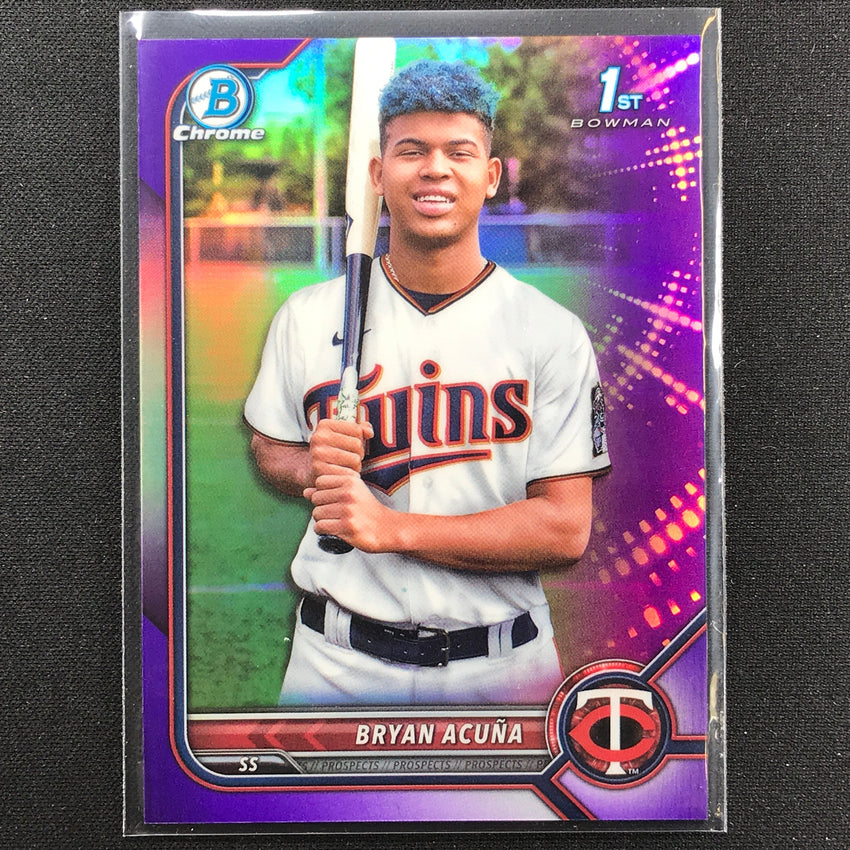 2022 Bowman Chrome Bryan Acuna 1st Bowman Prospect Purple Refractor /250
