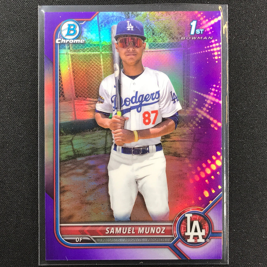 2022 Bowman Chrome Samuel Munoz 1st Bowman Prospect Purple Refractor /250