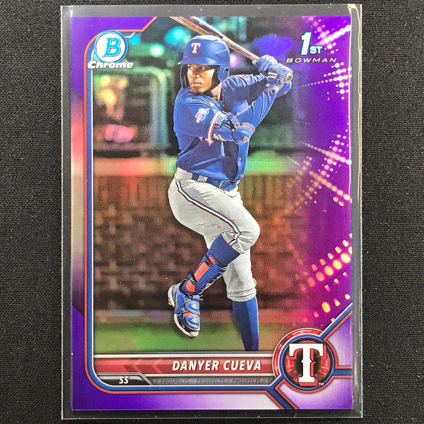 2022 Bowman Chrome Danyer Cueva 1st Bowman Prospect Purple Refractor /250