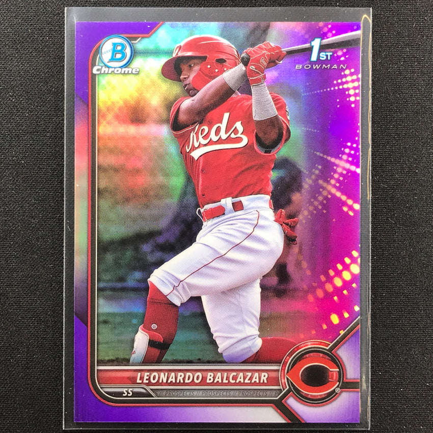 2022 Bowman Chrome Leonardo Balcazar 1st Bowman Prospect Purple Refractor /250