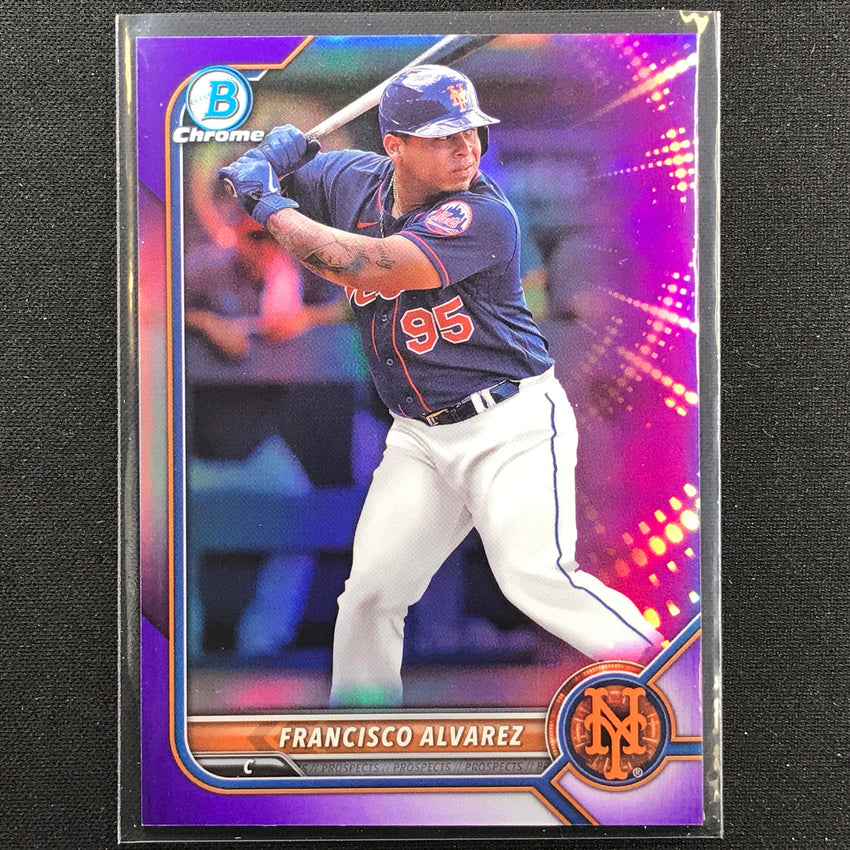 2022 Bowman Chrome Francisco Alvarez Bowman Prospect Purple Refractor /250
