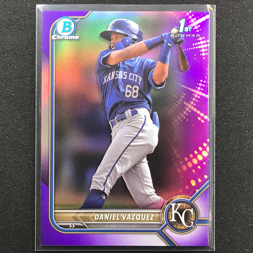 2022 Bowman Chrome Daniel Vazquez 1st Bowman Prospect Purple Refractor /250