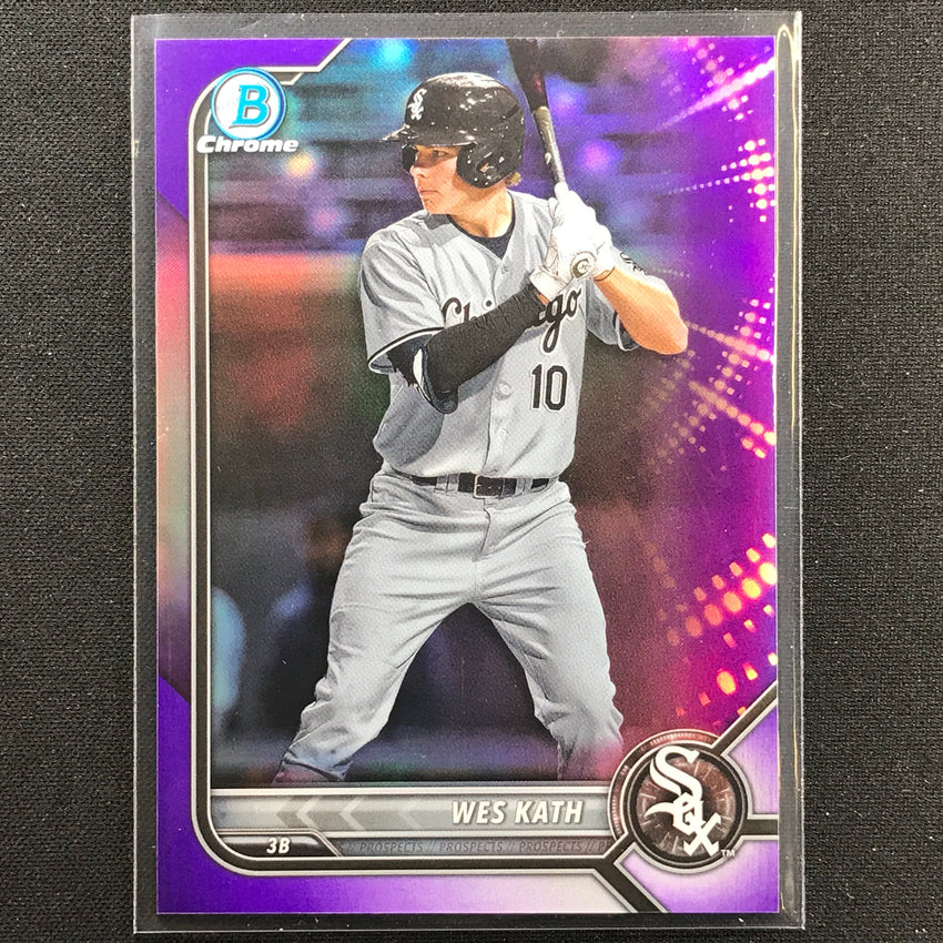 2022 Bowman Chrome Wes Kath Bowman Prospect Purple Refractor /250