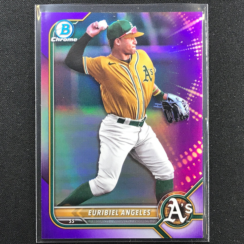 2022 Bowman Chrome Euribiel Angeles Bowman Prospect Purple Refractor /250