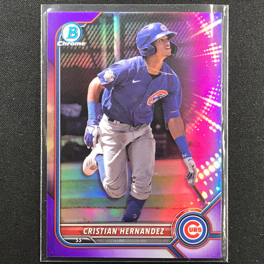 2022 Bowman Chrome Cristian Hernandez Bowman Prospect Purple Refractor /250